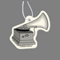 Paper Air Freshener Tag W/ Tab - Gramophone